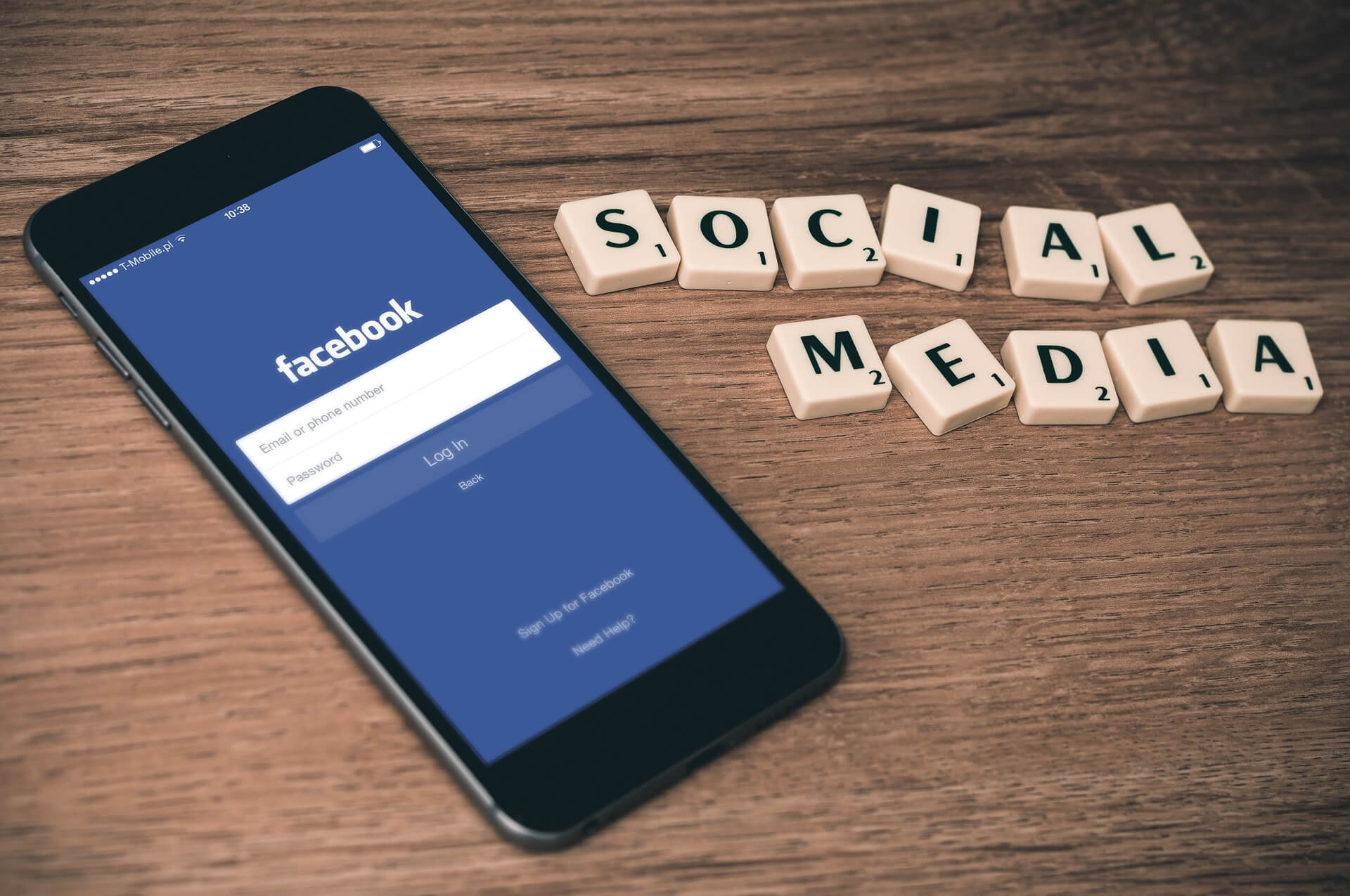 phone facebook social media branding